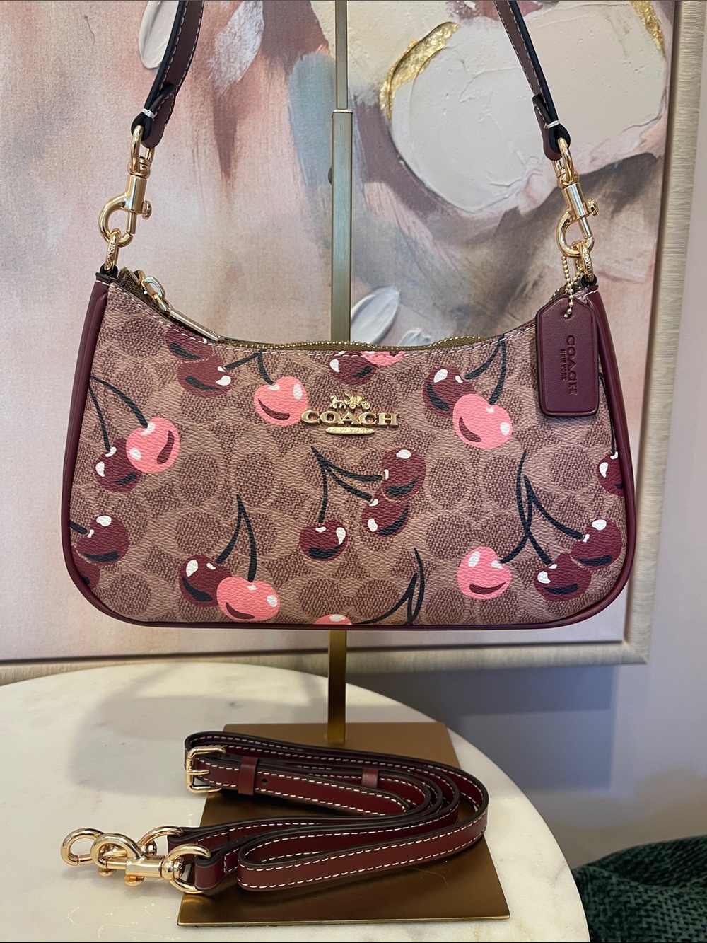 NWT Coach Teri Shoulder Bag with Cherries